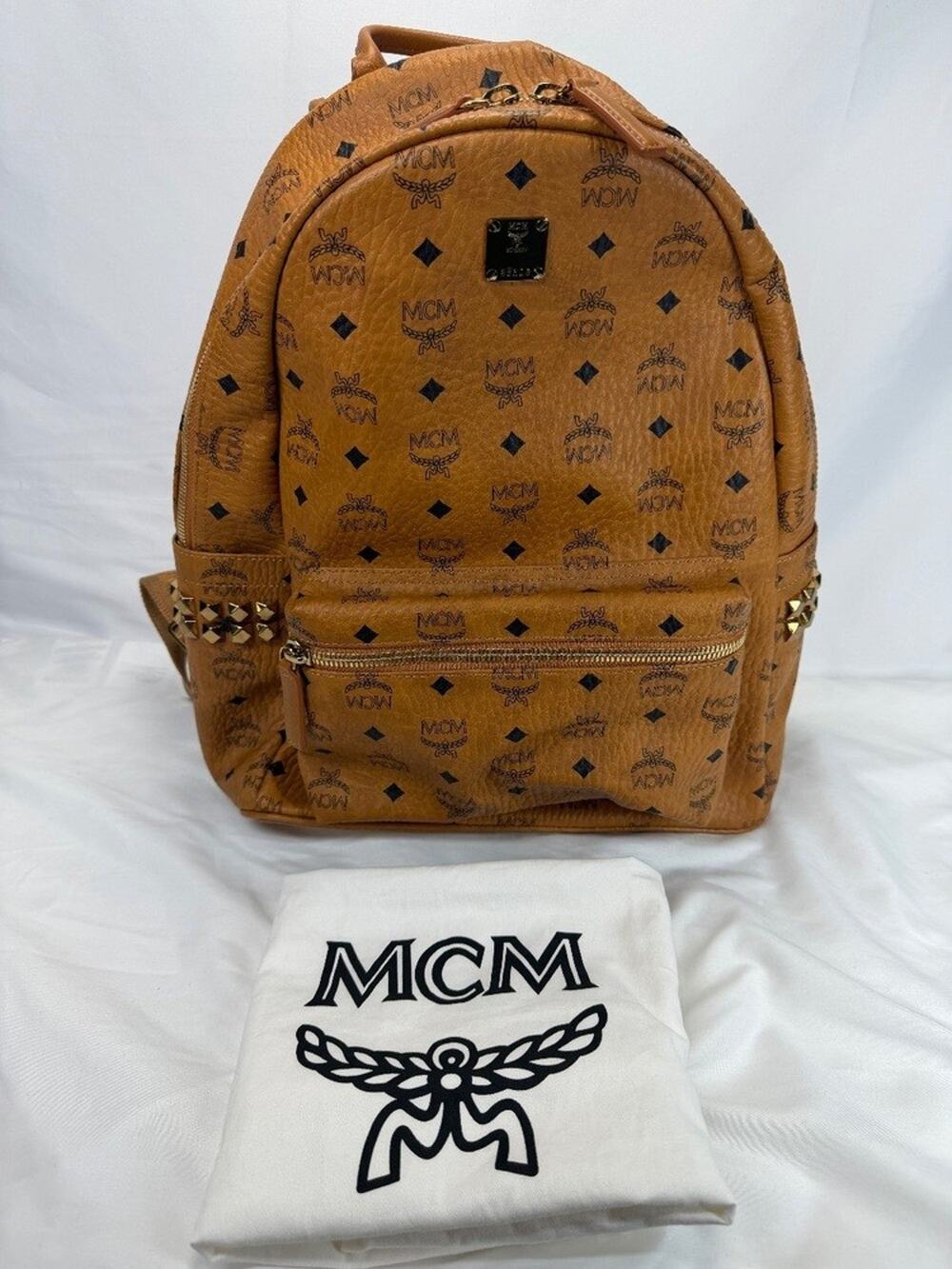 MCM Stark Side Studs Backpack in Visetos Medium SPB-TS 354557